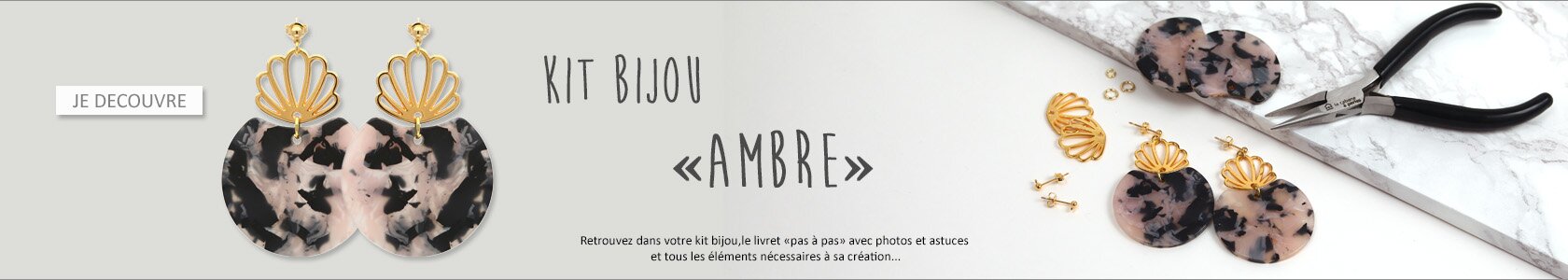Kit boucles d'oreilles Ambre